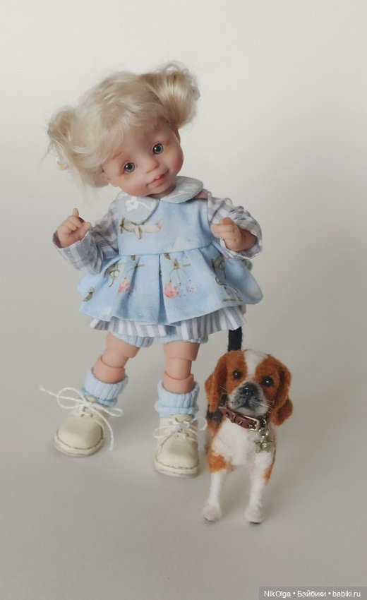 Голубое платье — Авторские шарнирные куклы своими руками: лепка (фото 2)