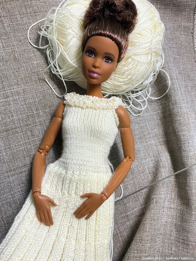 Вязаные платья для кукол — Одежда и обувь для кукол своими руками: фото (фото 6)