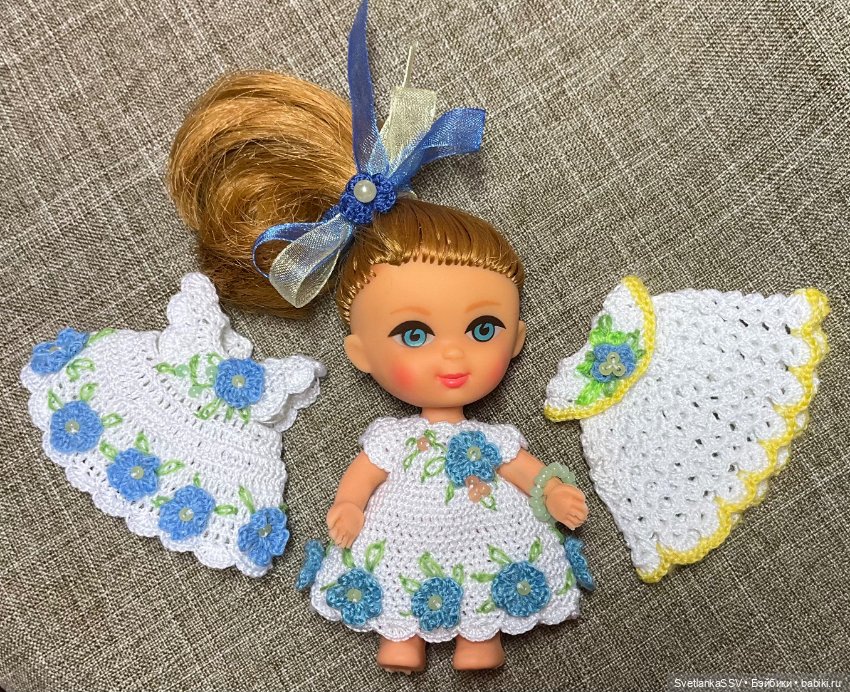 Вязаные платья для кукол — Одежда и обувь для кукол своими руками: фото (фото 3)