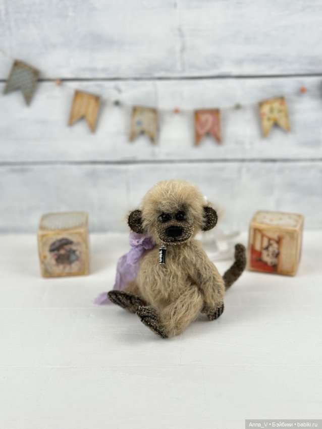 Тедди обезьянка Афоня — Авторские мишки Тедди и друзья: фото (фото 6)