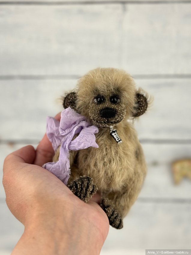 Тедди обезьянка Афоня — Авторские мишки Тедди и друзья: фото (фото 4)