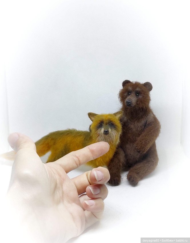 Лисичка — Валяные игрушки из шерсти: сухое валяние (фото 7)