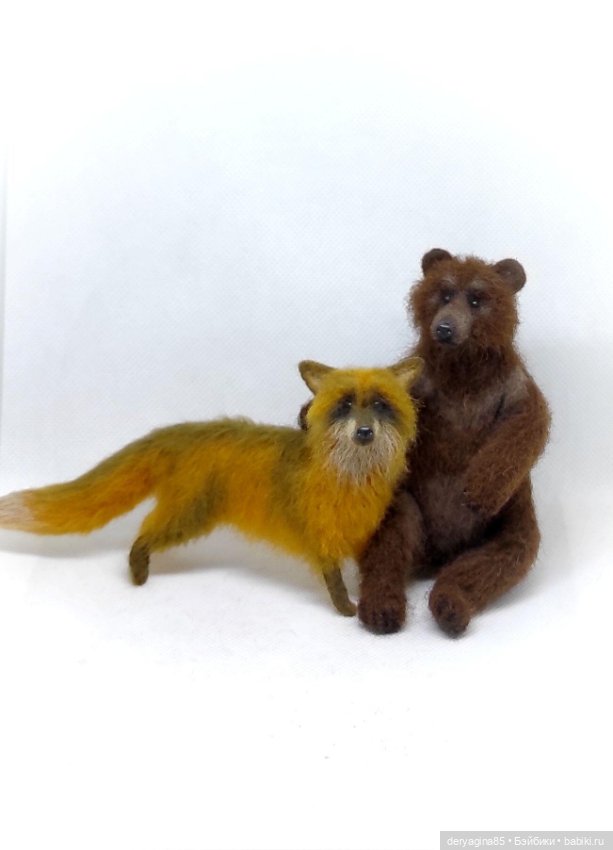 Лисичка — Валяные игрушки из шерсти: сухое валяние (фото 5)