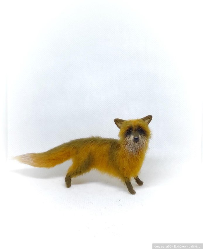 Лисичка — Валяные игрушки из шерсти: сухое валяние (фото 6)