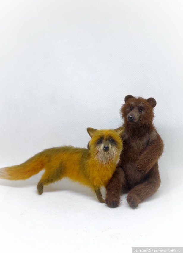 Лисичка — Валяные игрушки из шерсти: сухое валяние (фото 4)
