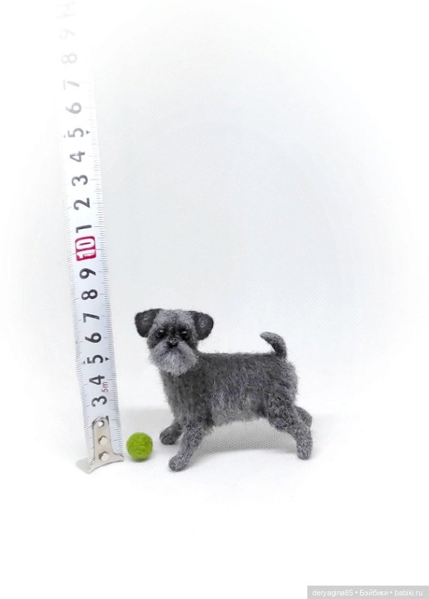 Брюссельский гриффон — Валяные игрушки из шерсти: сухое валяние (фото 3)