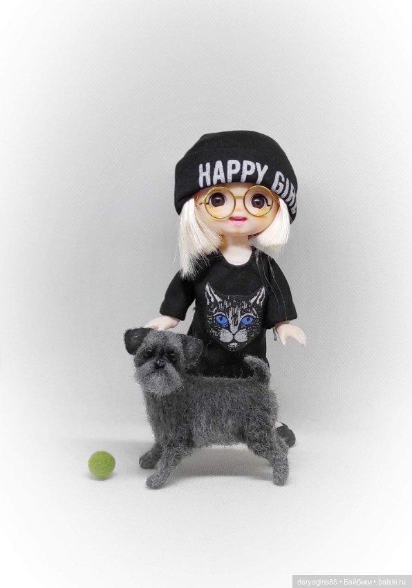 Брюссельский гриффон — Валяные игрушки из шерсти: сухое валяние (фото 9)