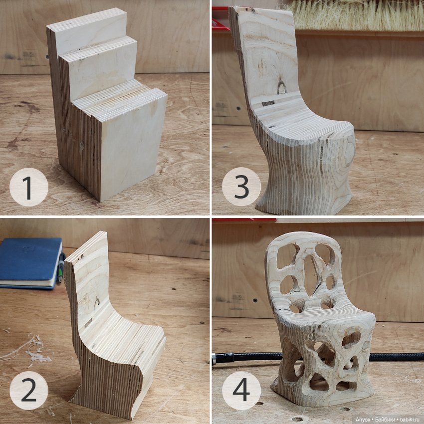 Стульчик с подсветкой — Мебель для кукол и домиков: фото