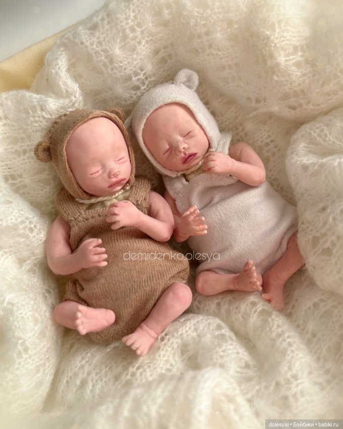 Лео и Глебушка, куклы младенцы из полимерной глины. Миниреборны