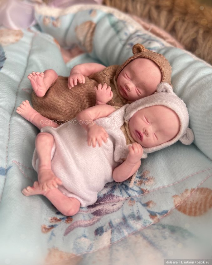 Лео и Глебушка, куклы младенцы из полимерной глины. Миниреборны (фото 2)