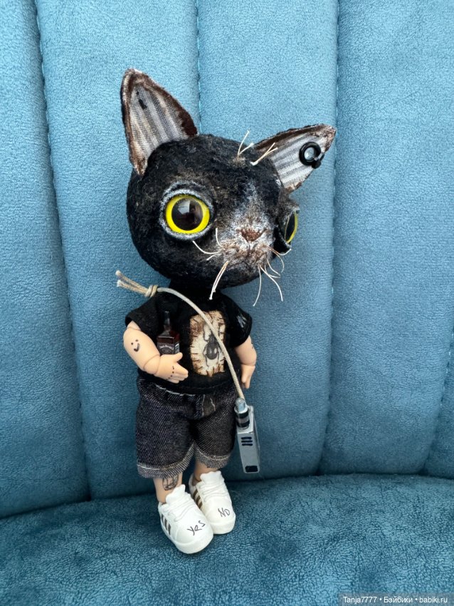 Черный кот — Авторские мишки Тедди и друзья: фото (фото 3)