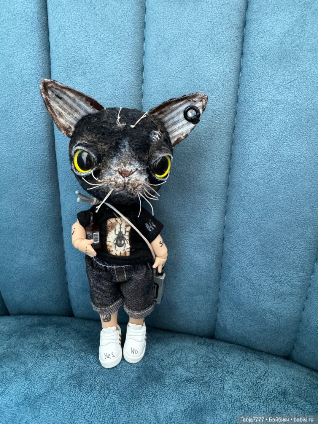 Черный кот — Авторские мишки Тедди и друзья: фото