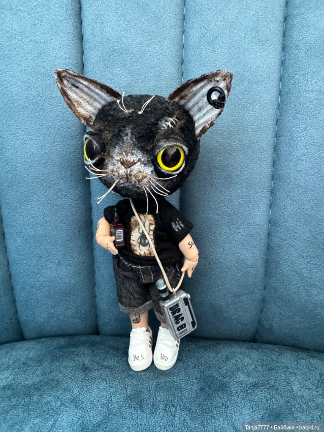 Черный кот — Авторские мишки Тедди и друзья: фото (фото 2)