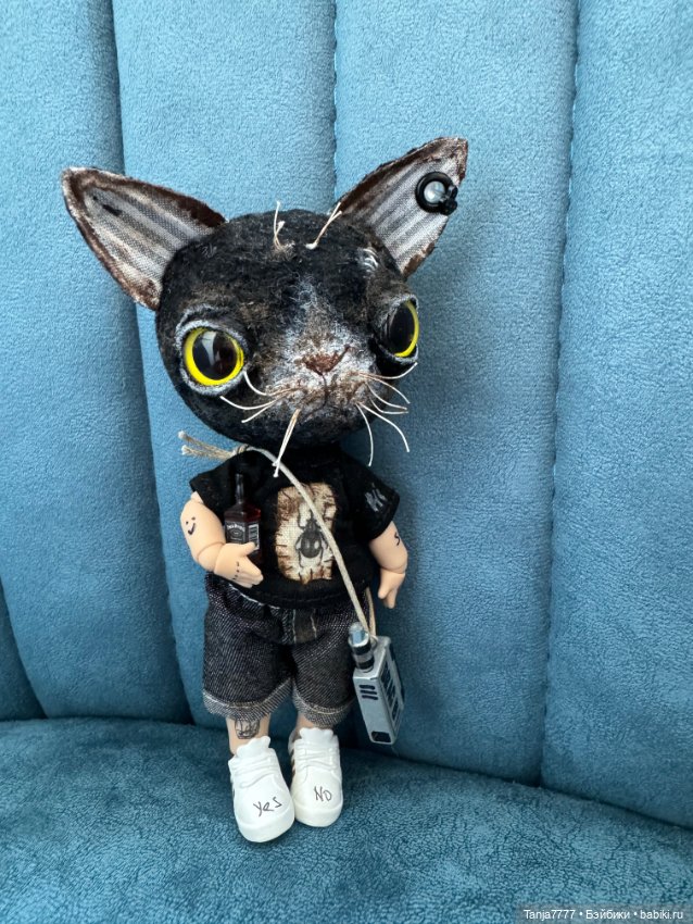 Черный кот — Авторские мишки Тедди и друзья: фото (фото 4)