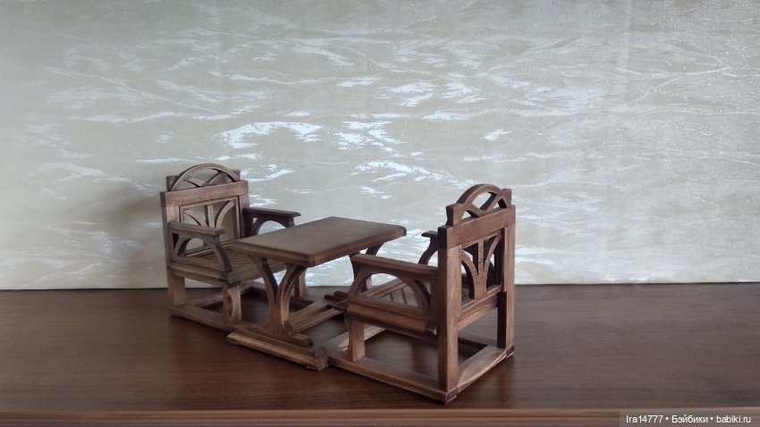 Комплект тет -а -тет из натурального дерева (фото 3)