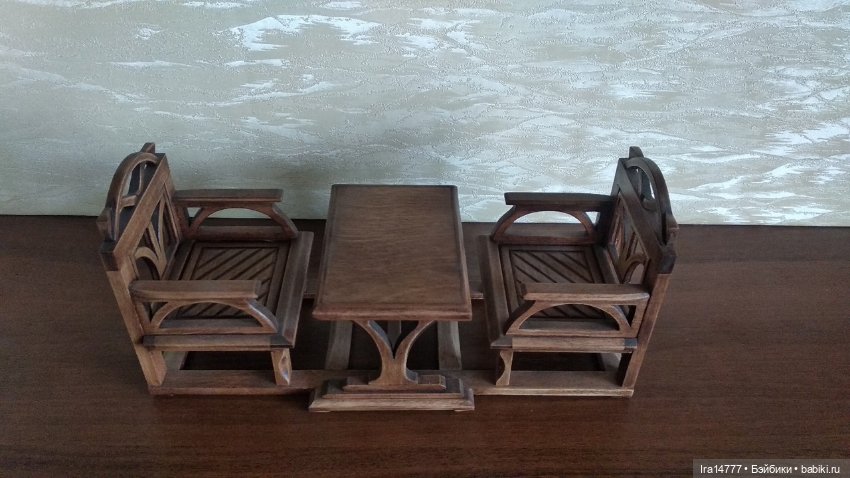 Комплект тет -а -тет из натурального дерева