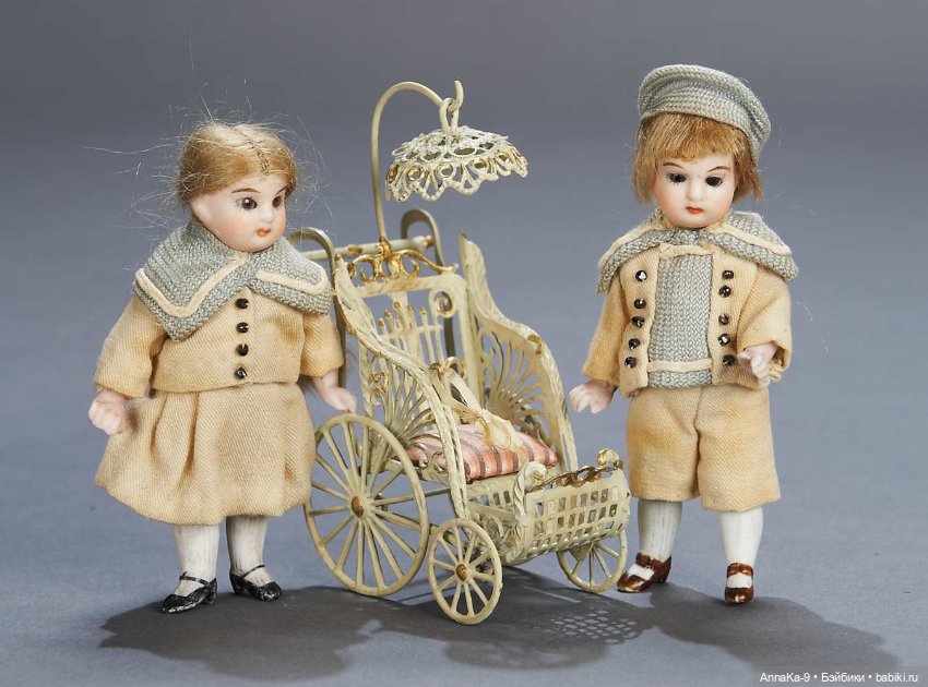Antique All bisque Doll — Антикварные куклы Mignonette (Миньонетта): карманные