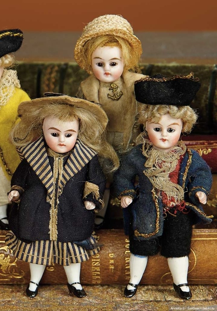 Antique All bisque Doll — Антикварные куклы Mignonette (Миньонетта): карманные (фото 9)