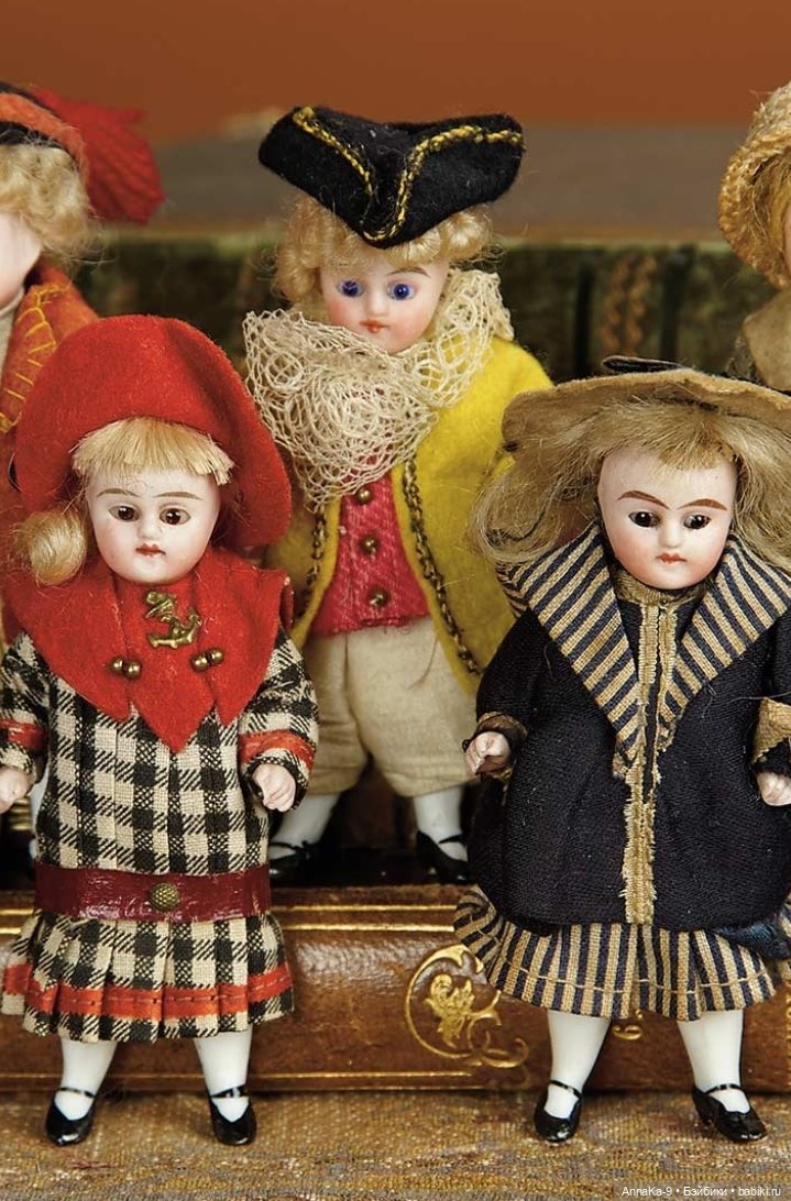 Antique All bisque Doll — Антикварные куклы Mignonette (Миньонетта): карманные (фото 8)