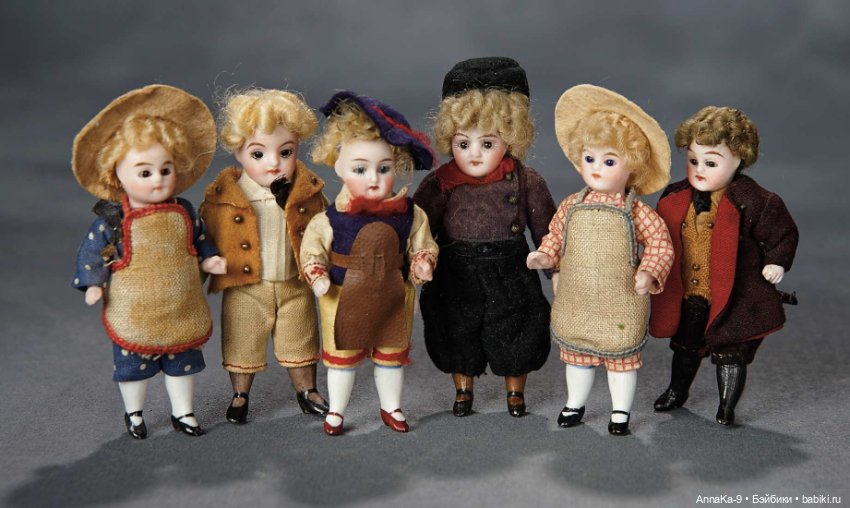 Antique All bisque Doll — Антикварные куклы Mignonette (Миньонетта): карманные