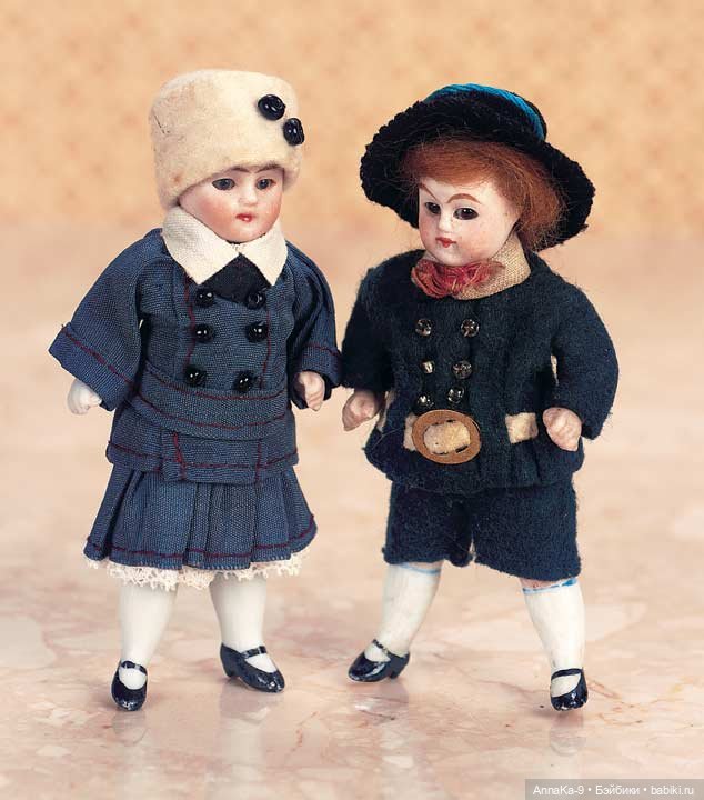 Antique All bisque Doll — Антикварные куклы Mignonette (Миньонетта): карманные