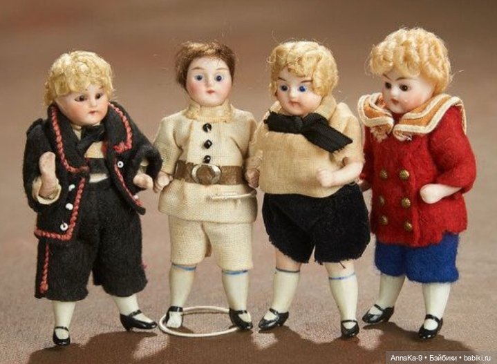 Antique All bisque Doll — Антикварные куклы Mignonette (Миньонетта): карманные