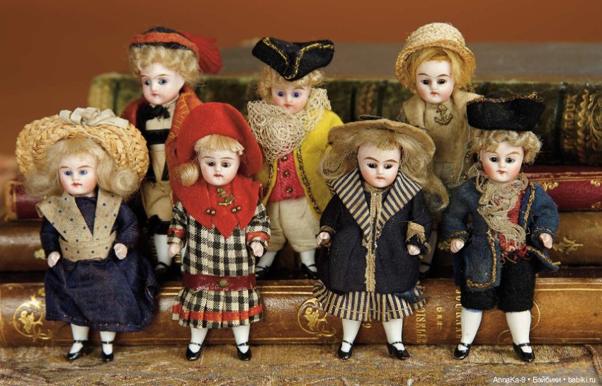 Antique All bisque Doll — Антикварные куклы Mignonette (Миньонетта): карманные (фото 7)