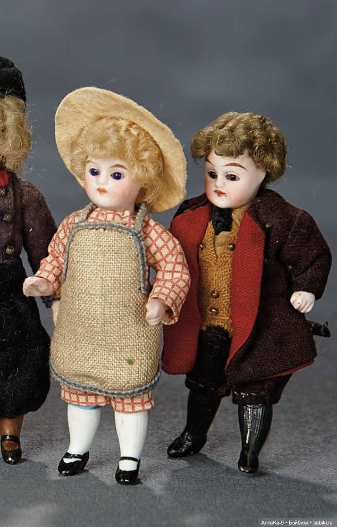 Antique All bisque Doll — Антикварные куклы Mignonette (Миньонетта): карманные
