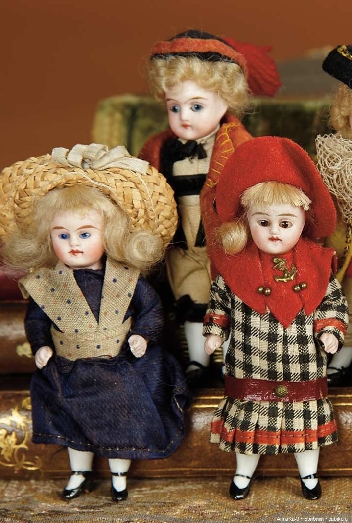 Antique All bisque Doll — Антикварные куклы Mignonette (Миньонетта): карманные (фото 10)