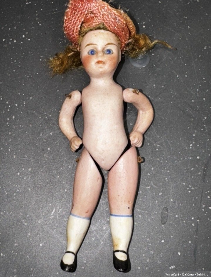Antique All bisque Doll — Антикварные куклы Mignonette (Миньонетта): карманные (фото 3)