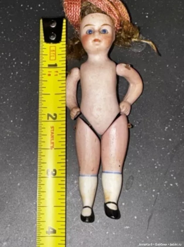 Antique All bisque Doll — Антикварные куклы Mignonette (Миньонетта): карманные (фото 2)