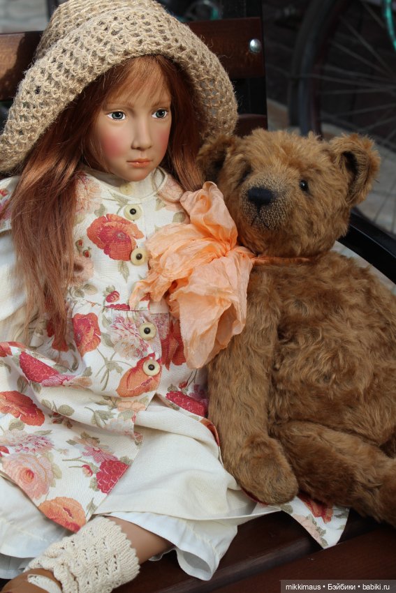 Кукла с мишкой. Бекки от Ilse Wippler (фото 4)