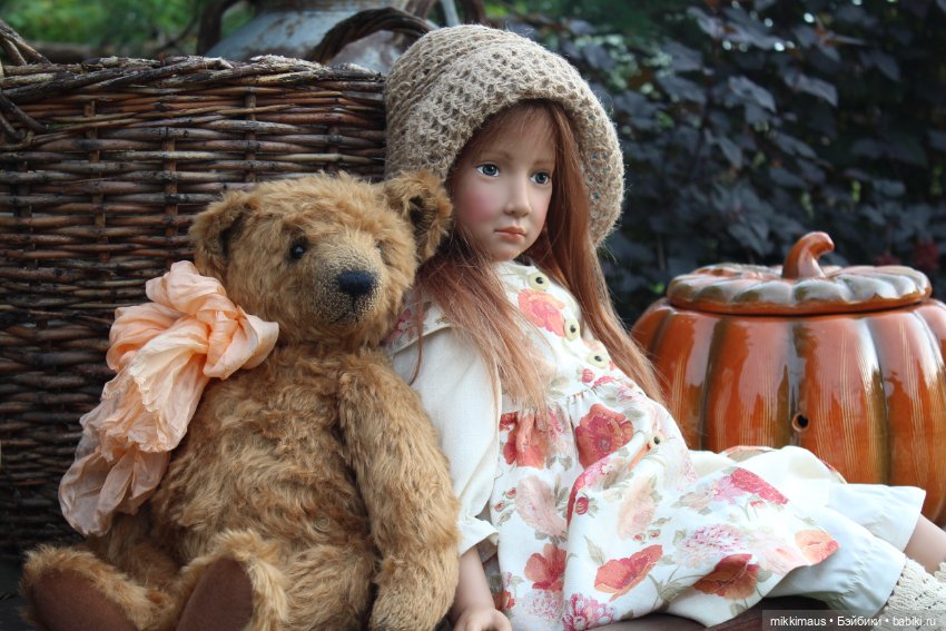 Кукла с мишкой. Бекки от Ilse Wippler (фото 8)