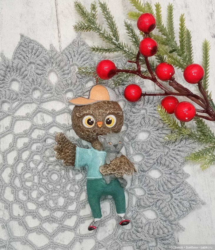 Совиное семейство — Лепка авторских игрушек и папье (фото 5)