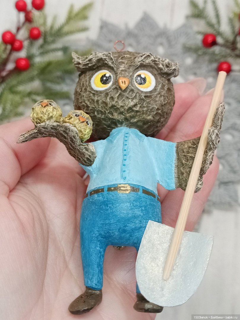 Совиное семейство — Лепка авторских игрушек и папье