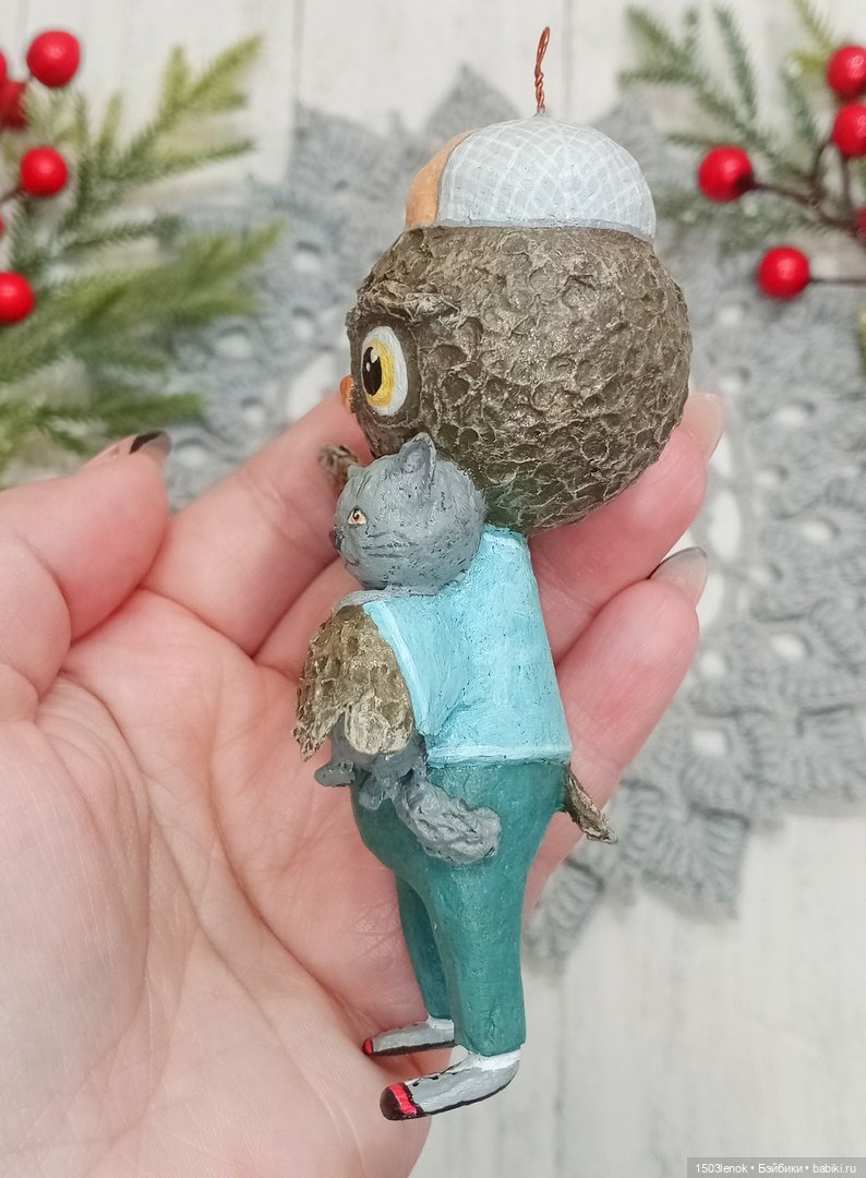 Совиное семейство — Лепка авторских игрушек и папье (фото 9)