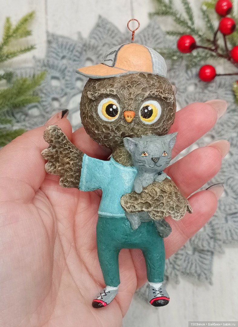 Совиное семейство — Лепка авторских игрушек и папье (фото 6)