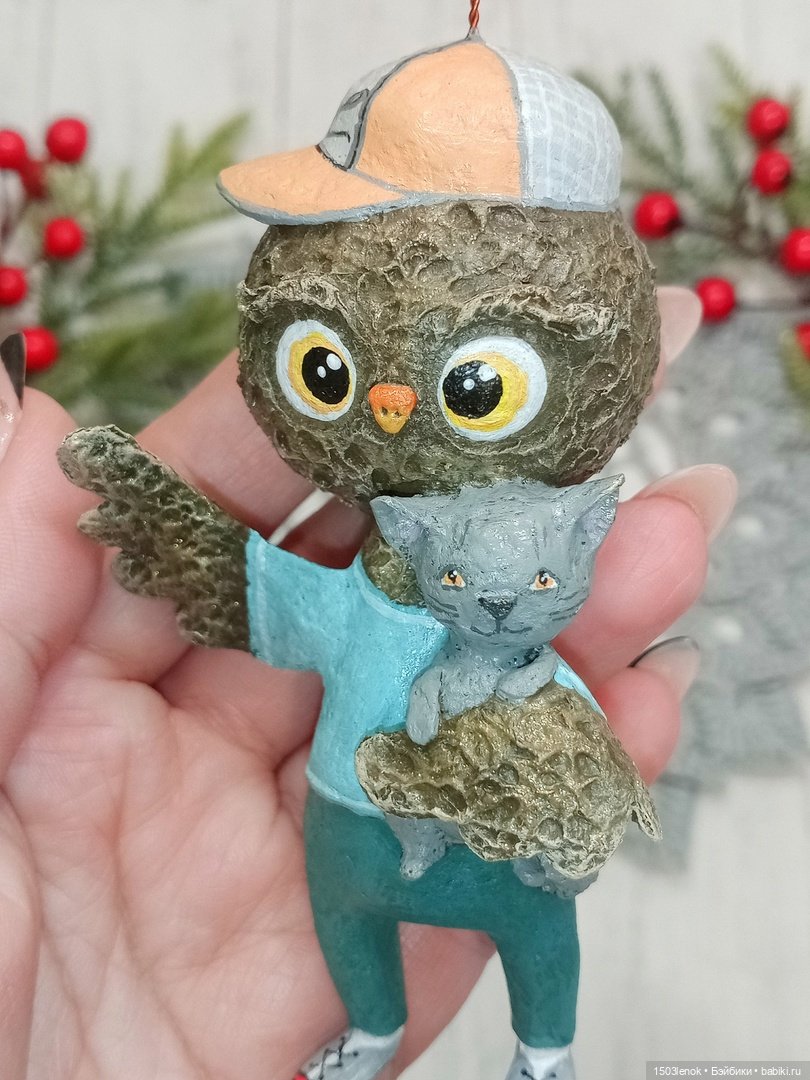 Совиное семейство — Лепка авторских игрушек и папье (фото 10)