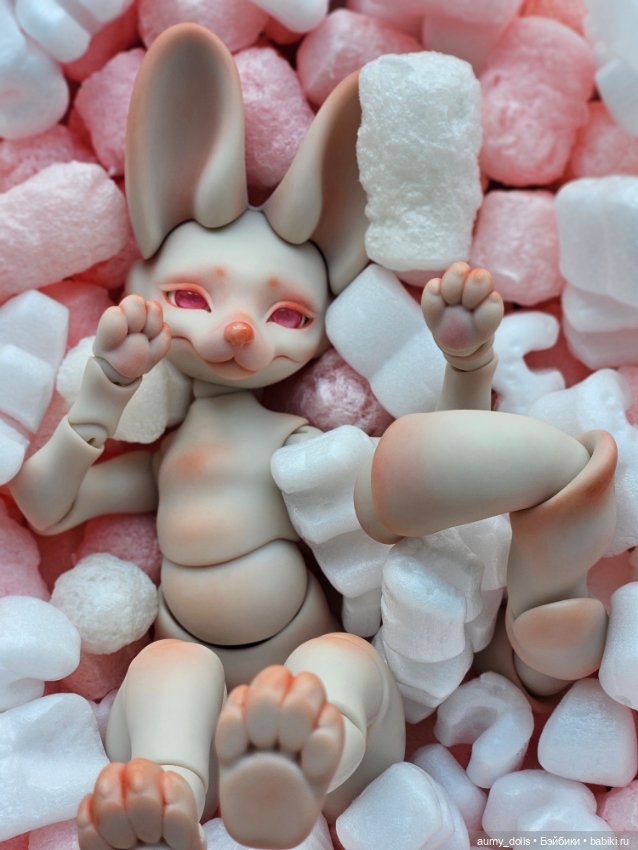 В розовых облаках ✨ — Авторские шарнирные куклы своими руками: лепка (фото 6)