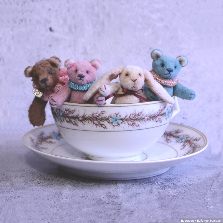 Мини зверики — Текстильные игрушки и примитивы: кофейные