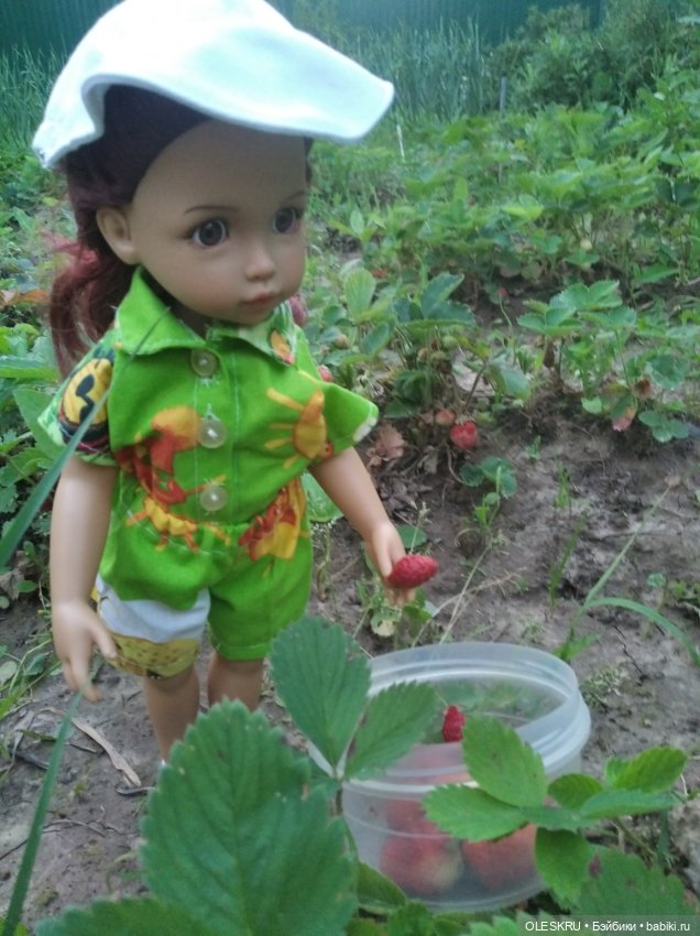 Лето на даче поспели ягодки, пошла по ягодки