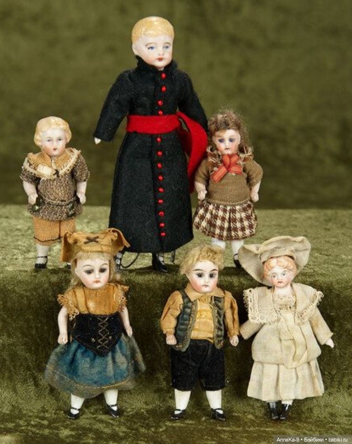 Antique All bisque Doll — Антикварные куклы Mignonette (Миньонетта): карманные