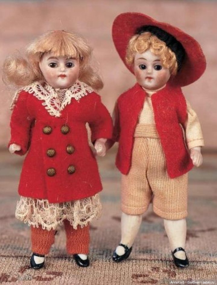 Antique All bisque Doll — Антикварные куклы Mignonette (Миньонетта): карманные