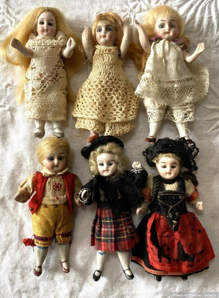 Antique All bisque Doll — Антикварные куклы Mignonette (Миньонетта): карманные