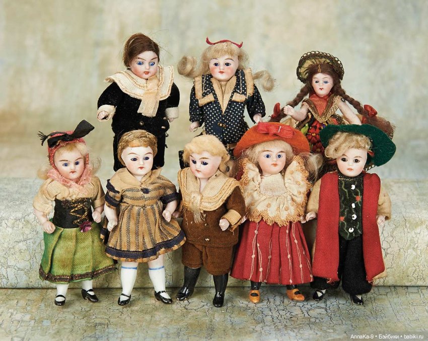 Antique All bisque Doll — Антикварные куклы Mignonette (Миньонетта): карманные
