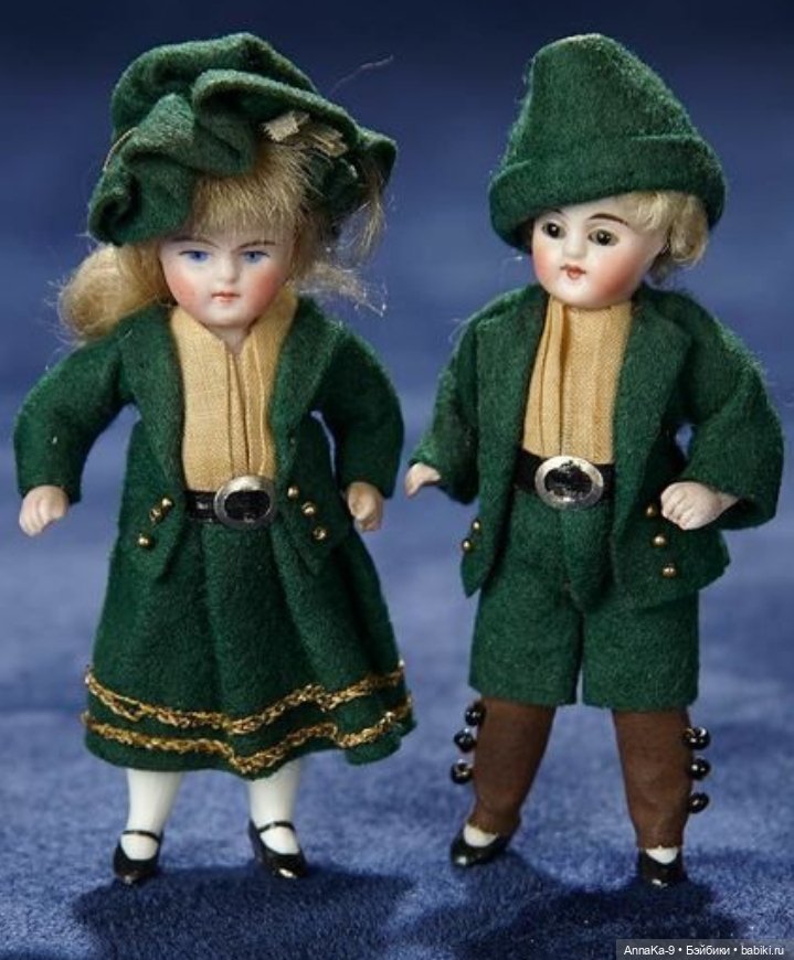 Antique All bisque Doll — Антикварные куклы Mignonette (Миньонетта): карманные