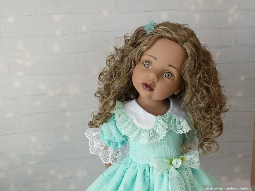 Лея в бирюзовом платье — Одежда и обувь для кукол своими руками: фото (фото 10)