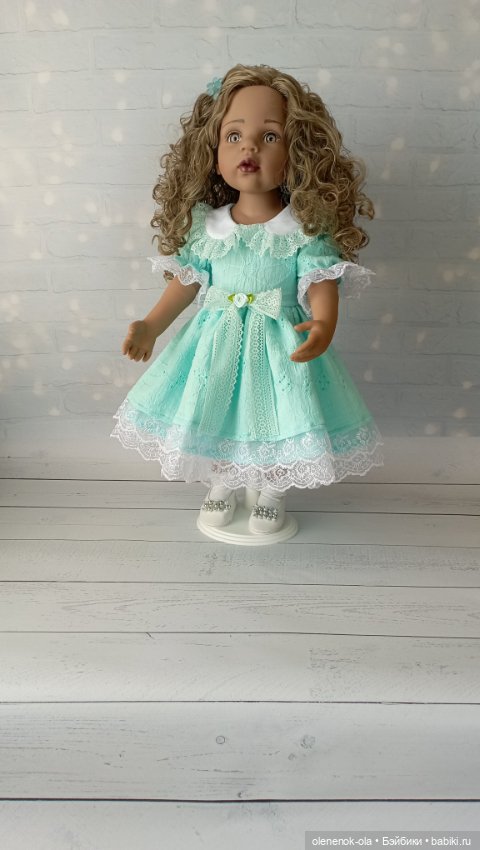 Лея в бирюзовом платье — Одежда и обувь для кукол своими руками: фото