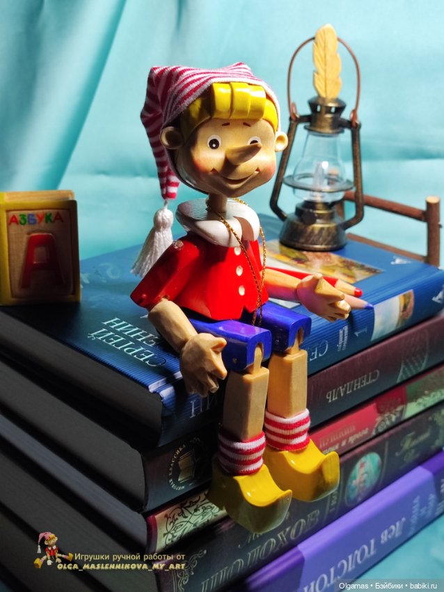 Буратино😊 — Авторские игрушки из дерева: резьба (фото 8)