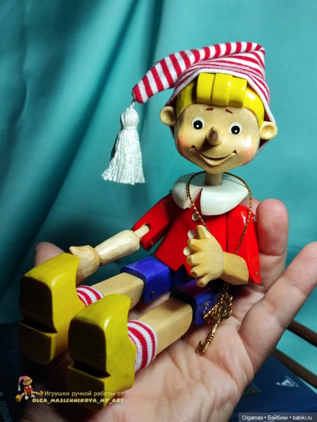Буратино😊 — Авторские игрушки из дерева: резьба (фото 9)